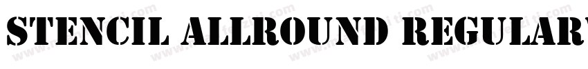 Stencil Allround RegularVersion 10字体转换